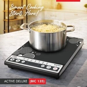 BALTRA Active Deluxe Push Button Induction cooktop 1800Watt , black, medium (BIC-135)